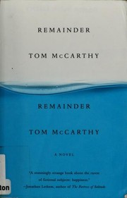 Cover of Remainder by Tom McCarthy